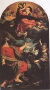 Annibale Carracci The VIrgin Appearing to ST Luke and ST Catherine (mk05) oil painting reproduction